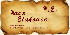 Maša Elaković vizit kartica
